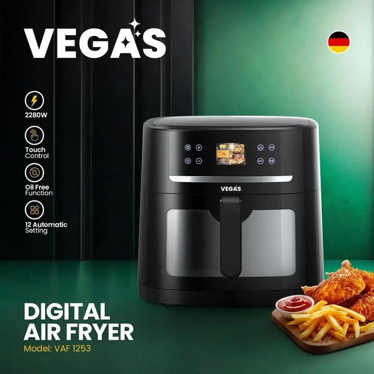 سرخ کن هوشمند وگاس مدل VAF-1253 ظرفیت ۸ لیتر