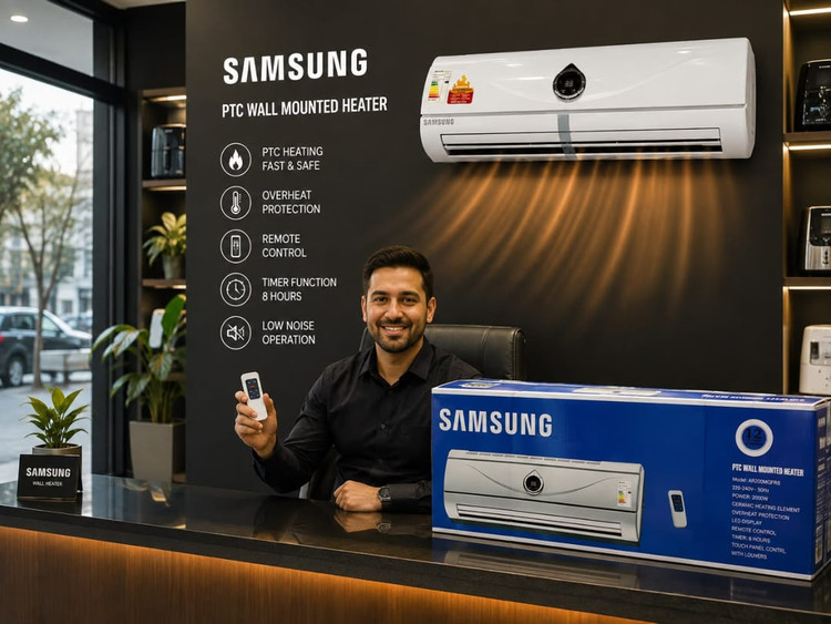 بخاری هیتر برقی پنلی دیواری طرح اسپیلت سامسونگ SAMSUNG