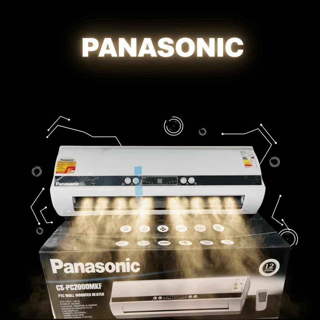 بخاری هیتر برقی پنلی دیواری طرح اسپیلت پاناسونیک پنلی Panasonic